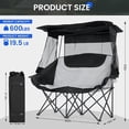 thumbnail image 2 of Slsy Double Beach Camping Chair with Canopy, Folding 2 Person Camping Sofa Seat, Portable Outdoor Loveseat with Shade, Oversize Camp Chair for Lawn, and Outdoor Activities, 2 of 7