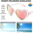 thumbnail image 6 of FEISEDY Polarized Heart Shaped Sunglasses Oversized Vintage Fashion Love Eyeglasses for Women UV400 B2337, 6 of 14