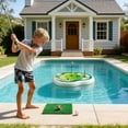 thumbnail image 5 of Innovative Inflatable Golf Water Game For Pools, Floating Chipping Green With Scoring Area, Adjustable Club Heights, 12 Floating Balls, Durable PVC, Fun Pool Party Or Yard Game, Easy Setup, 5 of 8