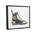thumbnail image 3 of Stupell Industries Fashion Forward Pleated Sneaker Designer Glam Style Jet Black Framed Floating Canvas Wall Art, 16x20, by Ziwei Li, 3 of 5