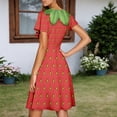 thumbnail image 4 of YAYUBA Summer Dresses for Women Fun Fruit Outfit 2026 Short Sleeve Casual Floral Tiered Swing Vacation Mini Dress, 4 of 6