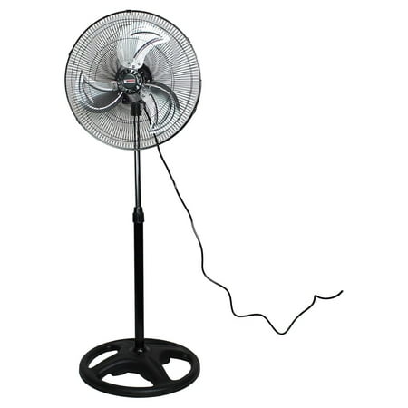 

Drevy 77733; 18 Inch Pedestal Fan; For and Residential Use 3 Speed Motor Wide Fan Blades Designed for Quiet Operation Adjustable Height Pedestal 1 810 Max CFM Black