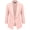 WSK2324-PINK, variant on Women's 3/4 Sleeve Blazer Open Front Cardigan Jacket Work Office Blazer XL PINK