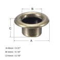 thumbnail image 2 of 200pcs Eyelets with Washers, 8 x 4 x 4mm Copper Through Hole Hollow Rivets Grommets Bronze Tone, 2 of 6