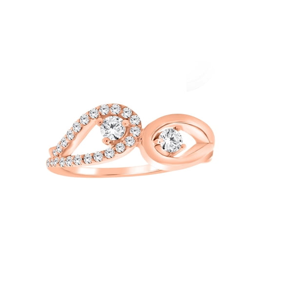 0.50 Carat Diamond Wedding Engagement Discounted Ring In 10K Solid Rose, White & Yellow Gold