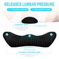 thumbnail image 3 of Lumbar Support Pillow - Memory Foam Lumbar Pillow for Low Back Pain Relief, Ergonomic Streamline Lumbar Pillow for Car Seat, Office Chair, Recliner and Bed(Black), 3 of 8