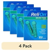 (4 pack) ReliOn Micro-Thin Lancets, 33-Gauge, 100 Count