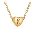 thumbnail image 1 of 26 iniciales en forma de corazón collar alfabeto para las mujeres Collares de acero inoxidable para las mujeres A Z 26 iniciales alfabeto collares de oro para las mujeres niñas, 1 of 5