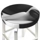 thumbnail image 3 of Balery Black White Fluid Sculpture Fundas de asiento para taburete de bar redondo de tela de terciopelo ajustables que protegen de arañazos y manchas para sillas de 14 a 17 pulgadas.-13 inch, 3 of 7