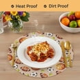 thumbnail image 4 of Brown Basketball Football Round 15 Inch Placemats Set of 4, Modern Art Ball Rustic HeatResistant Non Slip Place Mats for Dining Table, Wipeable Braided Kitchen Table Mats for Housewarming, 4 of 9