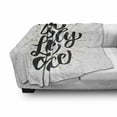 thumbnail image 3 of YOLO Soft Flannel Fleece Throw Blanket, Hand Drawn Words with Grunge Stripes Dots Backdrop Typography, Cozy Plush for Indoor and Outdoor Use, 50" x 70", Black White and Yellow, by Ambesonne, 3 of 6