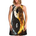 thumbnail image 1 of Disketp Yin Yang para Vestido sin Mangas para Mujeres, Vestidos de Verano para Mujeres, Casual y Holgado para la Playa, 1 of 7