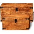 thumbnail image 6 of vidaXL Storage Chest Set 2 Pieces Rough Mango Wood, 241634, 6 of 8