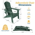 thumbnail image 4 of FOOWIN HDPE Folding Adirondack Chair, Fire Pit Chairs with Cup Holder, Green, 4 of 7