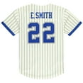 thumbnail image 3 of Men's Mitchell & Ness Emmitt Smith Cream Dallas Cowboys Name & Number Mesh Button-Up Baseball Jersey, 3 of 4