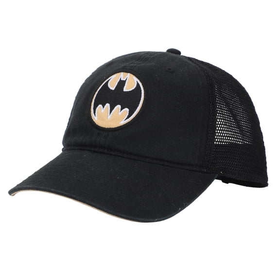 DC Comics Batman Bat Signal Black Adjustable Baseball Cap