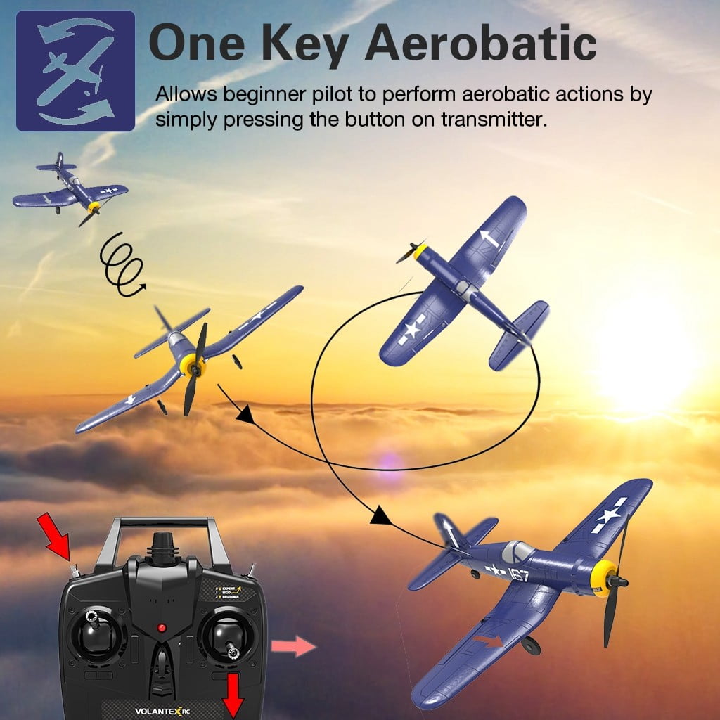 Details about   Beginner Airplane With 6-axis Stabilizer System Ready-To Fly 761-8 F4U 4CH 