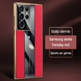 thumbnail image 3 of Luxury Top Leather Carbon Fiber Pattern Case For Samsung Galaxy S21 S22 S23 Ultra Plus With Lens Protector Shockproof Back Cover, 3 of 5