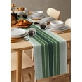 thumbnail image 6 of nqOlkjepod Sage Green Ombre Stripe Table Runner 48 Inches Long Farmhouse Dress Scarves, Farmhouse Striped Gradient Dining Tablerunner for Coffee Table/Kitchen Island/Party Décor, 13" x 48", 6 of 8