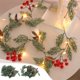 thumbnail image 1 of ¡Oferta Imperdible!, Nuevas luces LED de alambre de cobre, agujas navideñas, conos, luces de decoración navideña de algodón rojo, colgantes para árboles de Navidad Akmoler, 1 of 9