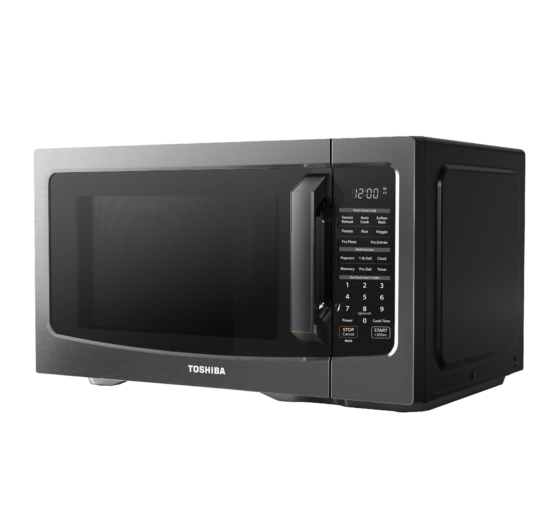 Toshiba 1.2 cu. ft. Black Stainless Steel 1000-Watt Microwave Oven