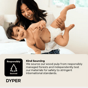 DYPER Simply Kind Diapers, Remarkably Soft, Size 4, 24 Count (Select For More Options)