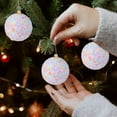 thumbnail image 5 of PPgejGEK Macaron Color Flock Foam Christmas Ball 8cm 3.15in 3Pcs Tree Hanging Ornament Pastel Decoration for Party, 5 of 6