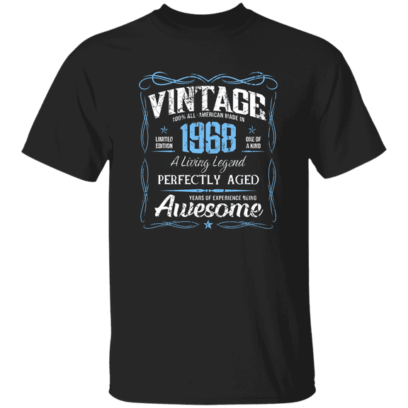 Classic Birthday Made In 1968 58 Years Old 58Th Bday Decorations Vintage T-Shirt
