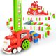 thumbnail image 1 of Juguete de tren de dominó navideño, trenes de música eléctricos de dominó automáticos, bloques de dominó apilados y casa de Papá Noel, juegos de tren de rally de dominó para niños a partir de 3 años R Kaili Sencillez, 1 of 5