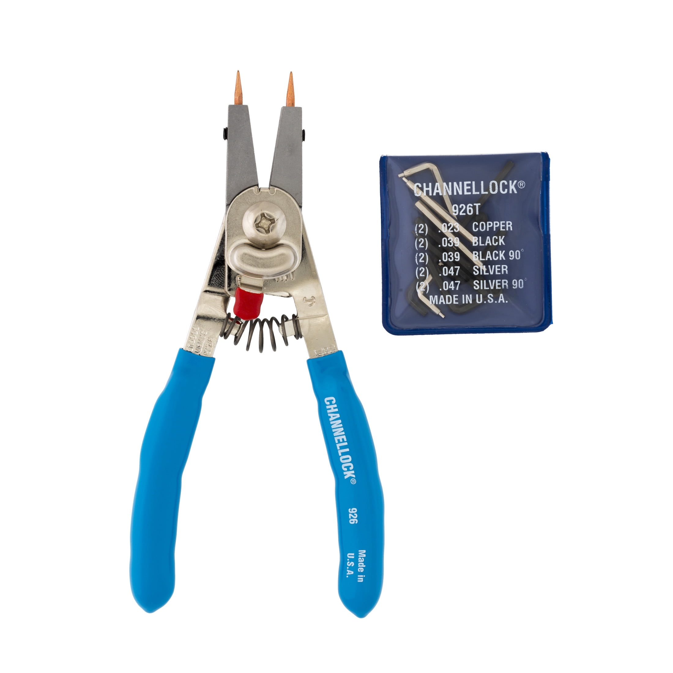 CHANNELLOCK 6-inch Convertible Retaining Ring Pliers, Ideal for Snap Rings and Circlip, Made in USA (926)