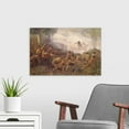 thumbnail image 3 of Great Big Canvas "The Shooting of General Braddock at Fort Duquesne, Pittsburgh, 1755"  by Edwin (1860-1942) Deming Dark Forest Green Black   Wrapped Canvas Print Wall Artwork, 3 of 7