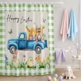 thumbnail image 4 of Shower Curtain for Bathroom Farm Animals Grey Bunny Tail Waterproof Bath Curtains Shower Curtains with Hooks,Easter Eggs Carrots Buffalo Lattice Bathroom Curtain Privacy Drapes for Bathtubs 36x72in, 4 of 9
