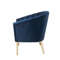 thumbnail image 2 of ACME Colla Tufted Accent Chair in Midnight Blue and Gold, 2 of 6