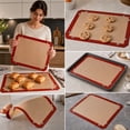 thumbnail image 4 of Silicone Baking Mats for Oven, Locking Dials Silicone Fiber Baking Mat, Nonstick Reusable Heat Resistant Baking Sheet Corners Snap Together to Form Leakproof Oven Liner, 4 of 7