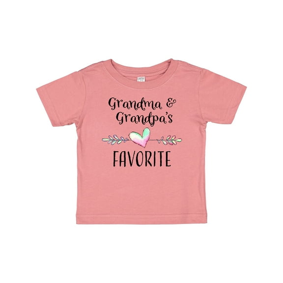 Inktastic Grandma and Grandpas Favorite- Heart Grandchild Boys or Girls Baby T-Shirt