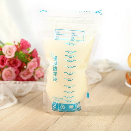 WALFRONT 30Pcs 250ml Pre-Sterilised Breast Milk Storage Freezer Bags Fresh Sealing Leakproof Bags Hot, 250ml Breast Milk Bag, Breast Milk Storage (Best Way To Produce Breast Milk)
