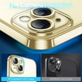 thumbnail image 2 of Crystal Clear Case for iPhone 15 Plus, [Not Yellowing] [Camera Protection] [Military Grade Drop Tested] Transparent Shockproof Protective Phone Case Soft Silicone Slim Cover, 6.7", Gold, 2 of 8