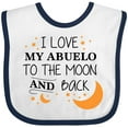 thumbnail image 3 of Inktastic I Love My Abuelo to the Moon and Back Boys or Girls Baby Bib, 3 of 4