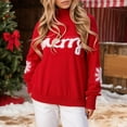 thumbnail image 2 of LUOGENLI Chandails pour Femmes 2025 Chandails pour Col Rond Manches Longues Tricot Duveteux Chandail Chaud Rouge Taille m, 2 of 8