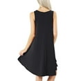 thumbnail image 3 of Coduop Women Casual Sleeveless Tank Dress Beach Sundress A-Line Swing Flowy Dress,with Pocket, 3 of 5