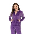 thumbnail image 4 of Women's Comfort Soft Open Sport Jacket Sweatcoats Running Lounge Pants with Pockets with Hood for Sports Yoga, 4 of 8