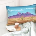 thumbnail image 4 of Gaeub Pixel Desert Landscape Elastic Luggage Cover with Concealed Zipper Dust-Proof Luggage Cover Protector - 18-32 inch-20"x30", 4 of 6