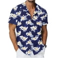 thumbnail image 7 of COSFO Button Up Shirt Men Short Sleeve Beach Summer Hawaiian Shirts Casual Vacation Collared Tropical Classic Fit Tops, 7 of 7