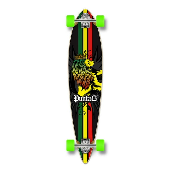 Yocaher Pintail Rasta Longboard Complete