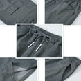 thumbnail image 3 of Satankud Men's Casual Cargo Shorts Classic Relaxed Drawstring Stretch Elastic Waist Beach Shorts with 5 Pockets DarkGrey-34, 3 of 8