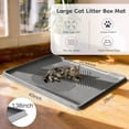 thumbnail image 2 of Cat Litter Mat 40" x 28" XL, Extra Large Silicone Mat for Litter Box, 1.38" Raised Edge Urine Proof Litter Trapping Mat Pad for Scatter Control, Soft on Kitty Paws, Protect Floor (Dark Grey), 2 of 18