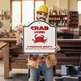 thumbnail image 2 of Crab Lovers Parking 18" X 18" Heavy-Gauge Aluminum Architectural Sign | SignMission Designer Maryland Stone Blue King Food Metal Novelty Gift Funny Joke Gag Road Garage, 2 of 4
