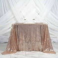 thumbnail image 6 of Efavormart 90" Square Table Topper Premium SEQUIN Square Tablecloth Overlay For Wedding Banquet Catering Party Table Decor -Blush, 6 of 11
