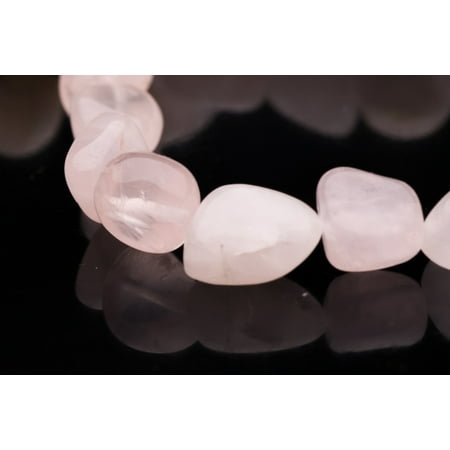 - Natural Form Nugget Rose Quartz Crystal Beads Semi Precious Gemstones Size: 13x8mm Crystal Energy Stone Healing Power for Jewelry Making