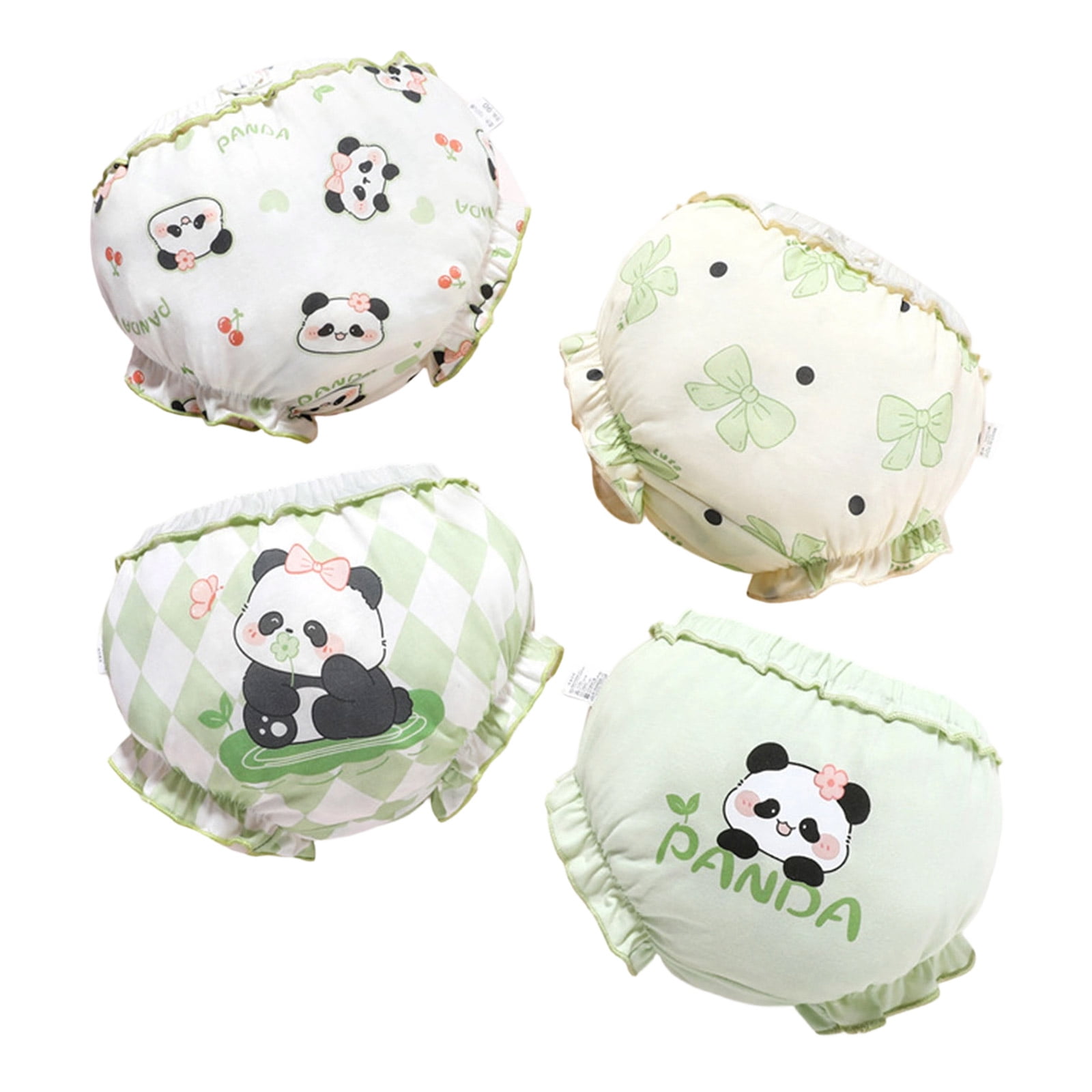 Karoyedx Cotton Panties for Baby Girls 4 Packs Baby Girls Cotton Training Pants Toddler Potty Training Underwear for Boys and Girls Light Green Size,6-12 Months
